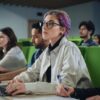 Smart,Creative,Female,Student,Studying,In,University,With,Diverse,Multiethnic